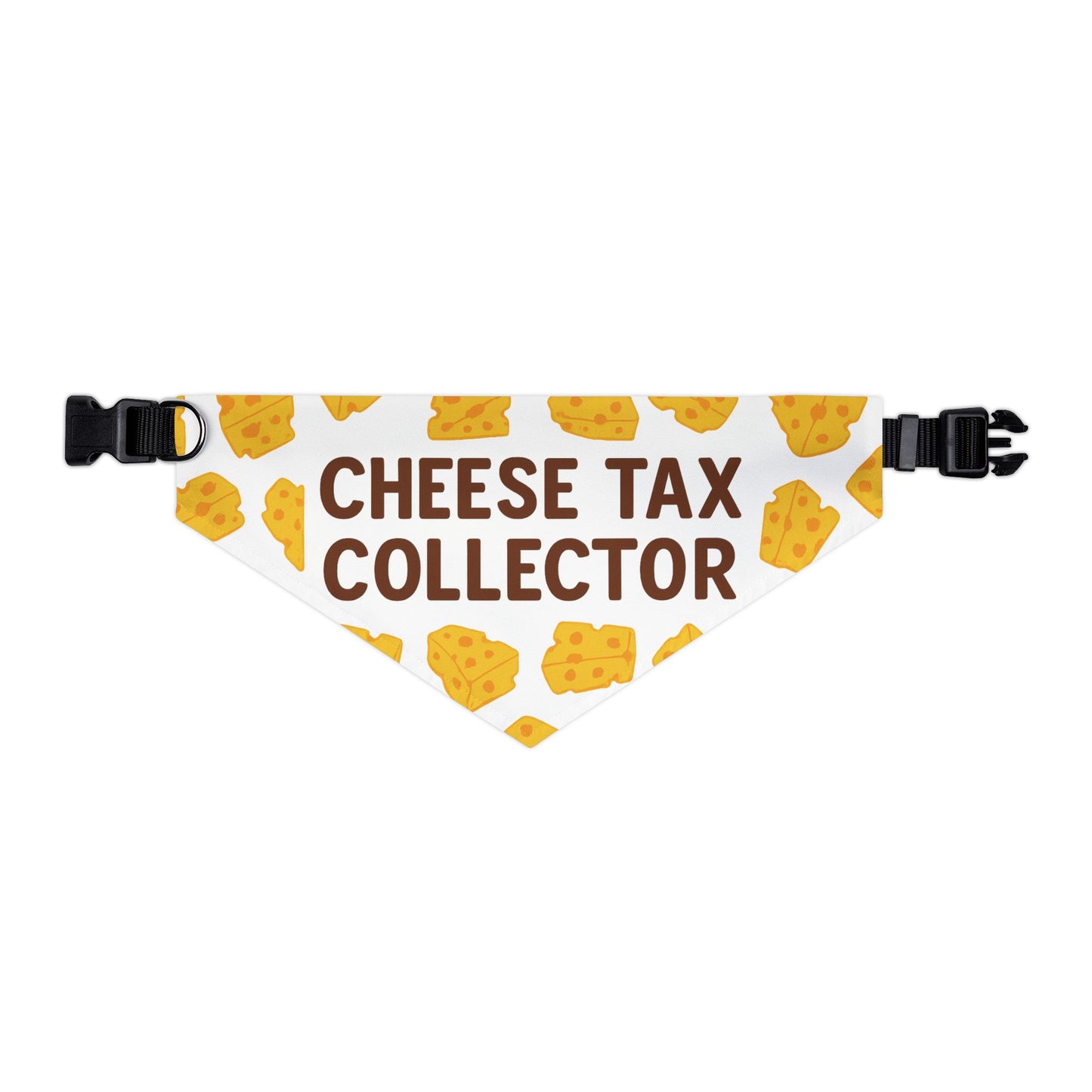 Cheese Tax Collector Pet Bandana Collar, Funny Dog Accessory, Pet Gift, Birthday Celebration, Unique Pet Apparel, Cute Puppy Fashion
