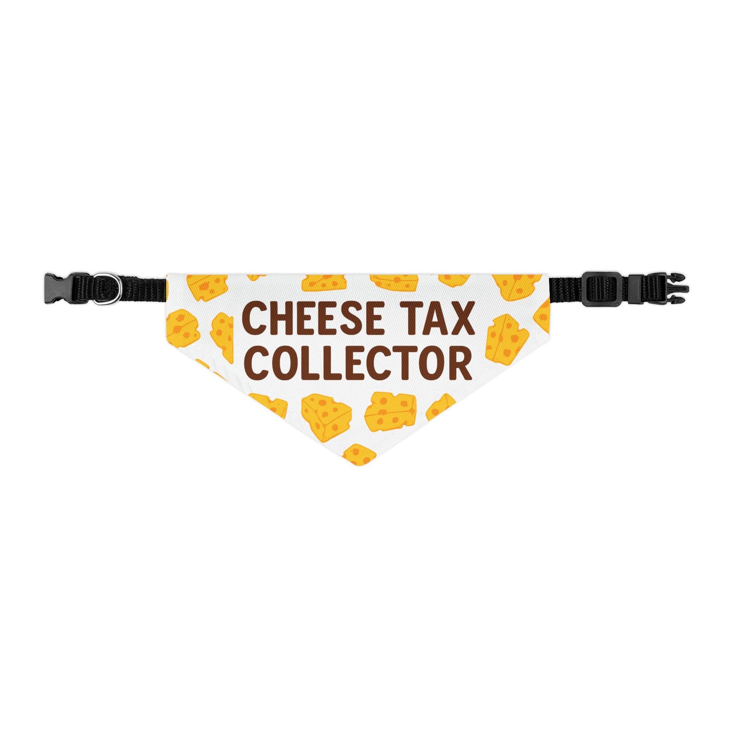 Cheese Tax Collector Pet Bandana Collar, Funny Dog Accessory, Pet Gift, Birthday Celebration, Unique Pet Apparel, Cute Puppy Fashion